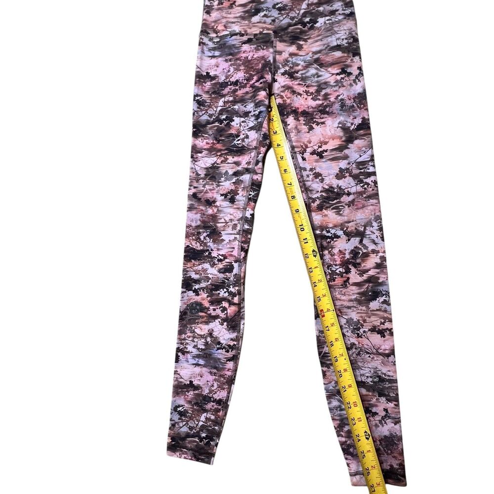 Lululemon Leggings Womens 4 High Rise Pink Brown Abstract Print Yoga LW5DM9S - Picture 3 of 12